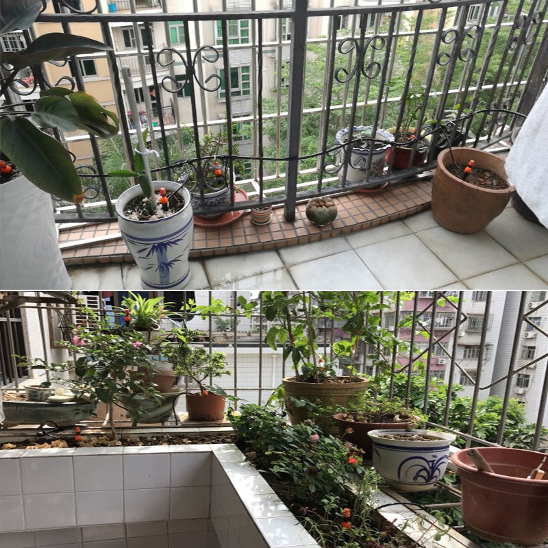 家用花园微喷自动灌溉浇水喷头系统浇花菜地喷淋喷洒花盆草坪设备