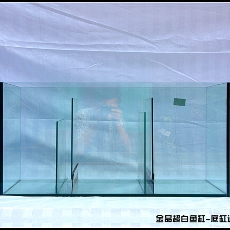 金品 鱼缸底滤 水族箱底滤缸 底滤槽 过滤缸 尺寸定制 三格 T字