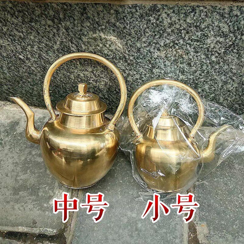 陕南铜酒壶 镇安仿古铜茶壶酒壶 酒具铜酒杯纯工艺品纯铜摆件包邮