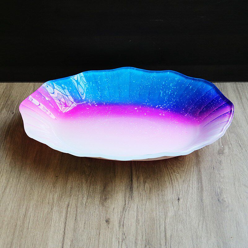 高端刺身盘海鲜姿造拼盘三文鱼东星斑火锅店餐具自助餐水果盘菜盘