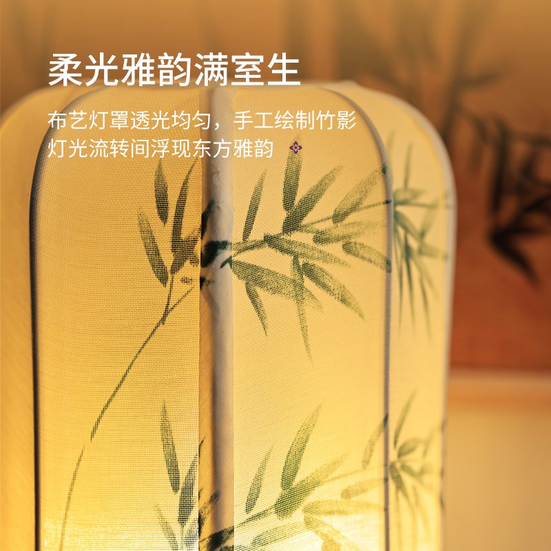 异丽复古新中式实木台灯卧室古典床头灯茶桌古风禅意侘寂风氛围灯