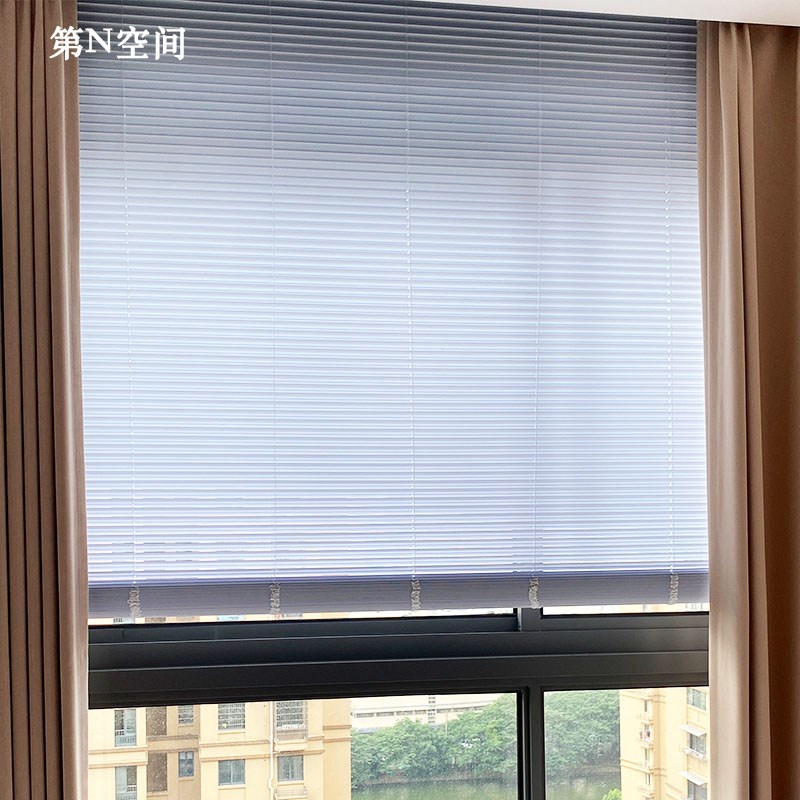 高分子百叶窗帘卫生间浴室厕所厨房遮光卷帘遮阳升降帘伸缩免打孔