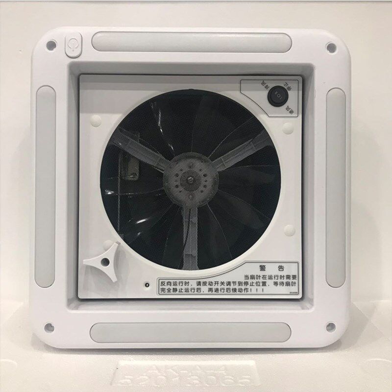 新款房车床车12V带灯换气扇天窗双向防蚊网旅居车静音排风扇配件