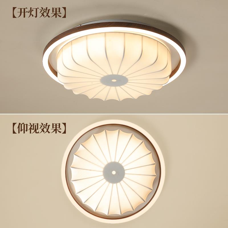 中古卧室吸顶灯2025年新款法式南洋风布艺护眼房间书房中古风灯具
