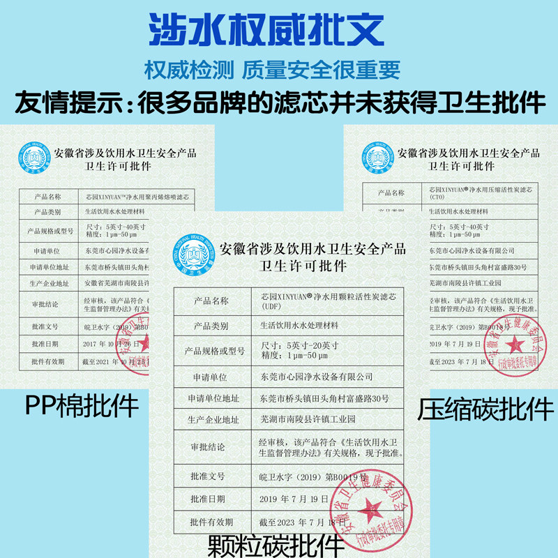 芯园家用净水器滤芯一体式ro反渗透膜10寸PP棉活性炭五级套装通用