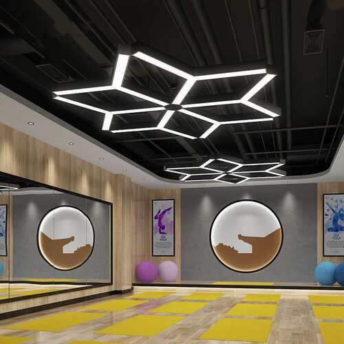 LED造型灯创意拼接人字形Y型办公室教室健身房网咖超市工业风吊灯