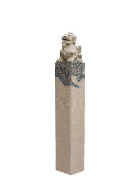 中式仿石雕拴马桩户外别墅门口庭院花园布置装饰狮子貔貅麒麟摆件