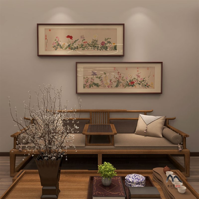 米亦堂x万有同春图 钱维城新中式花鸟国画餐客厅茶馆书房玄关挂画