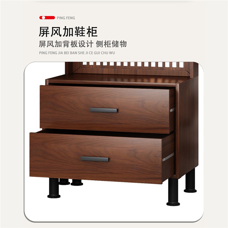 中式屏风隔断升级款入户正对门玄关柜客厅进门玄关柜鞋柜带腿一体