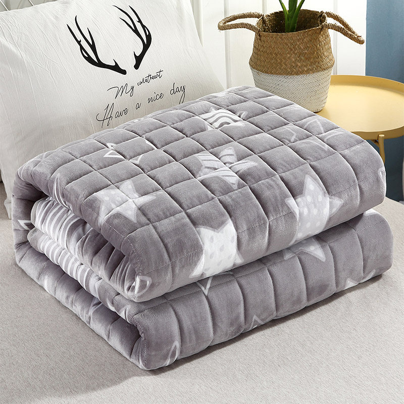 冬季珊瑚绒法兰绒毯子保暖铺床床单垫床双层加厚毛毯床垫防滑绒毯