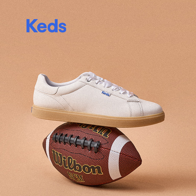 Keds经典小白鞋26新款春季潮休闲板鞋女复古平底鞋牛皮革