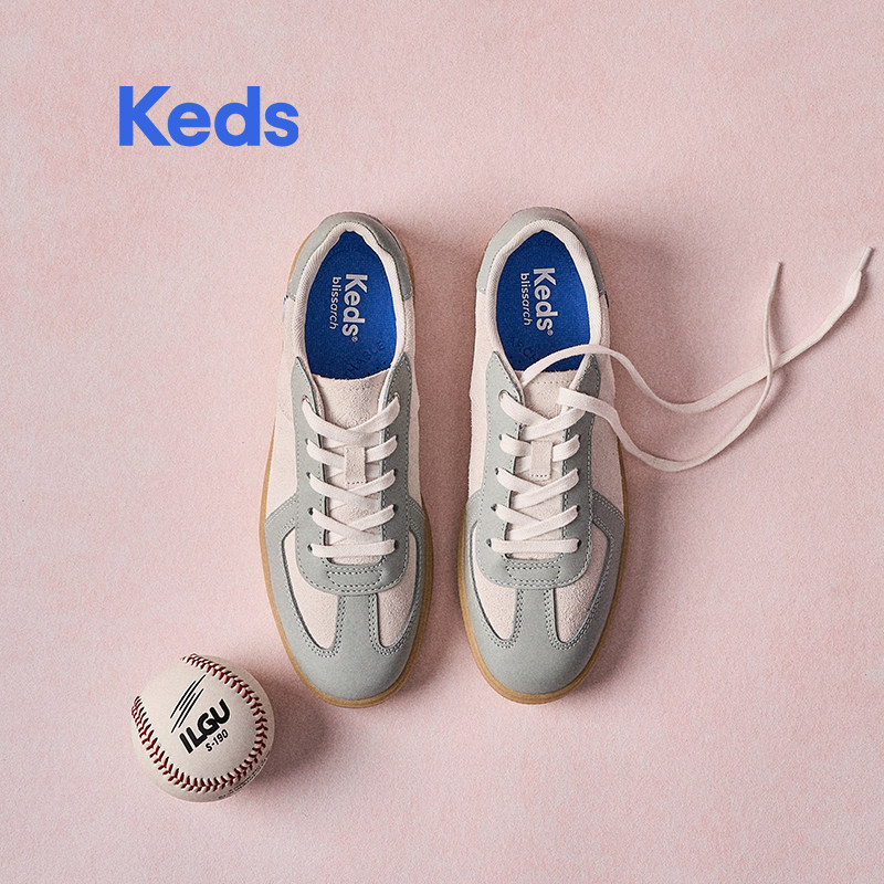 Keds德训鞋春夏复古休闲百搭平底帆布鞋女款舒适潮鞋