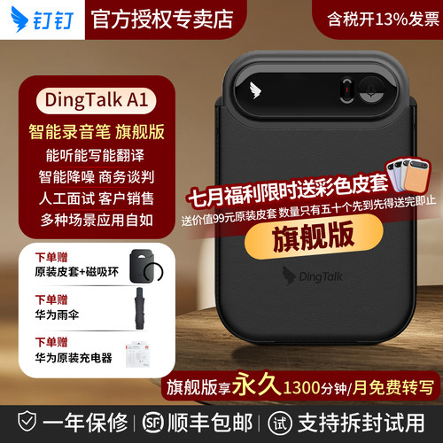 阿里钉钉DingTalk A1智能录音笔会议记录AI分析总结实时转写神器
