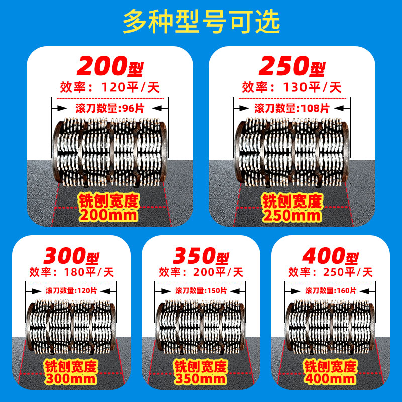 混凝土路面铣刨机电动沥青除标线液压自行走小型手推汽油柴油拉毛