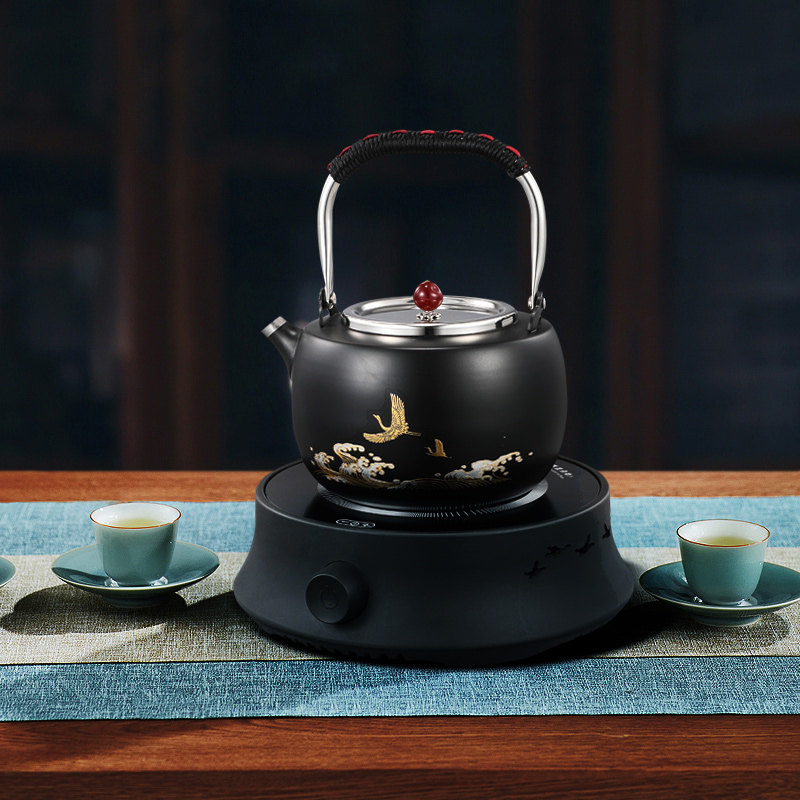 美斯宜新款电陶炉静音煮茶器不挑壶电茶炉玻璃壶烧水炉煮茶炉