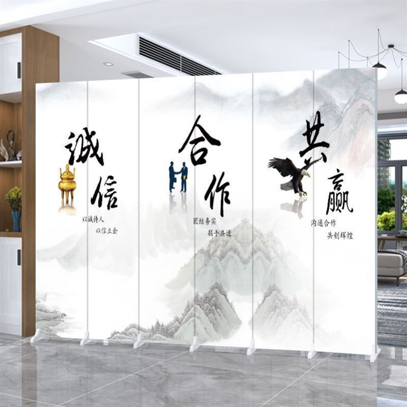 屏风隔断客厅折叠移动北欧卧室遮挡家用美容院办公室双面定制折屏