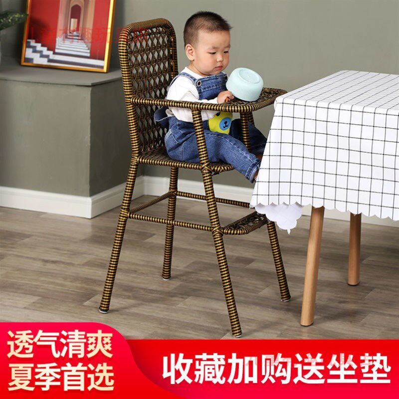 宝宝椅酒店专用餐椅饭店餐厅婴幼儿童吃饭藤编宝宝椅酒店凳子家用
