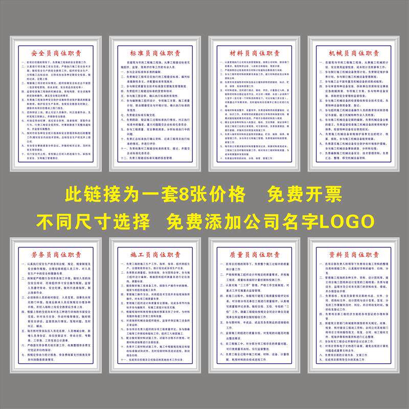 八/大/员建筑工程项目制度施工地道路看展板标语标牌上墙规章全套