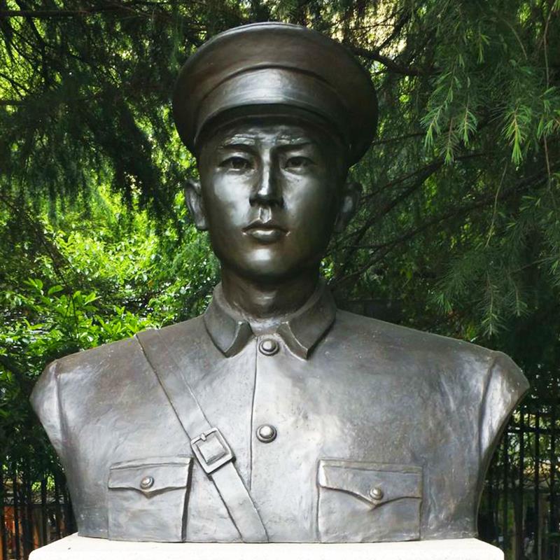 陈赓将军元帅人物胸像真人肖像玻璃钢铸铜校园文化广场雕塑摆件
