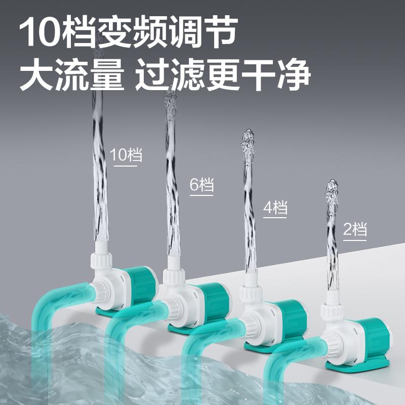 鱼缸变频水泵循环泵静音底吸泵鱼池过滤器水陆两用潜水泵抽水泵