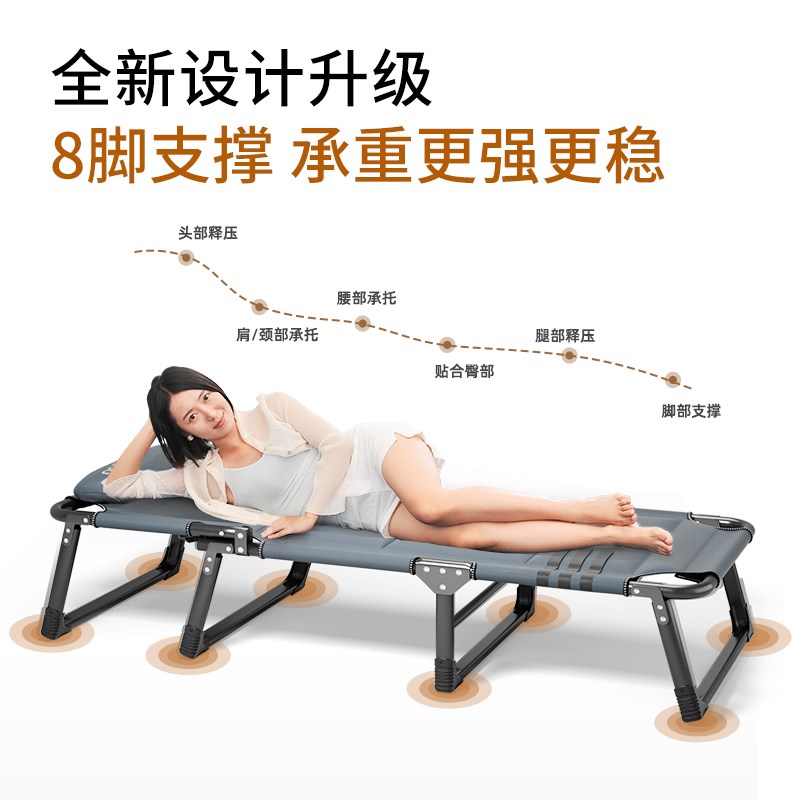 美憩办公室单人午休折叠床躺椅家用简易便携式行军床成人午睡神器