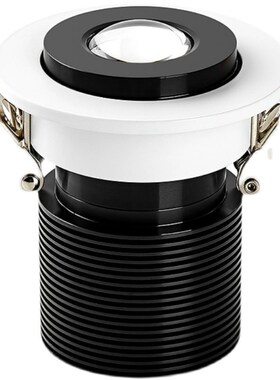 黑色led变焦射灯嵌入式开孔5.5公分55mm光圈氛围调焦3W5W彩色聚光