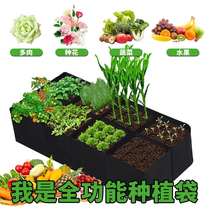 美植袋无纺布种植袋花盆超大八口厚育苗家庭阳台植物楼顶种菜种花图片
