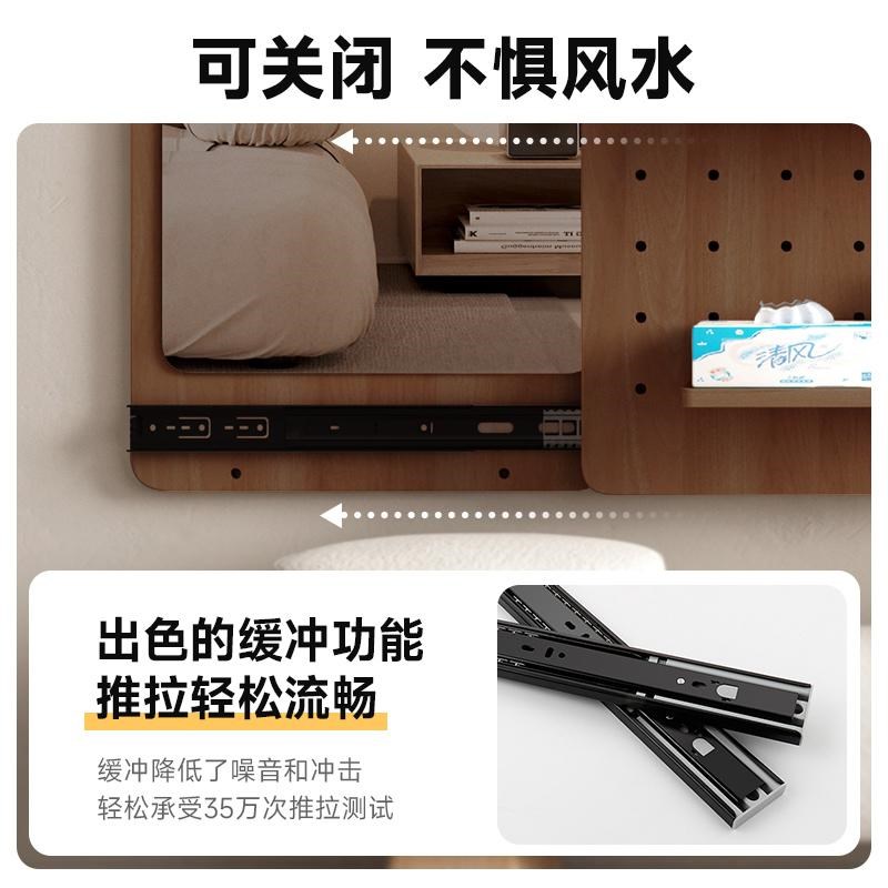 隐藏式推拉穿衣镜壁挂贴墙全身镜悬挂试衣镜家用储物简约化妆镜