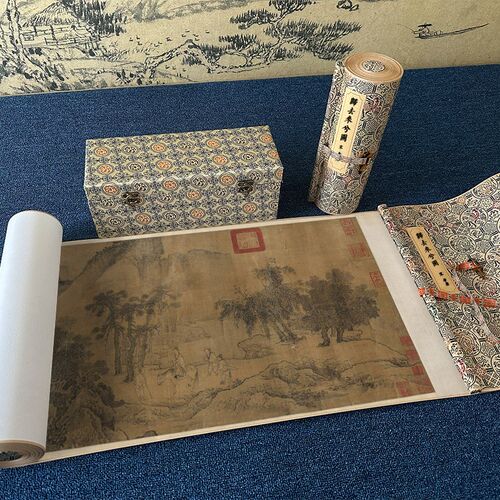 李唐 归去来兮图 名家工笔人物画芯装裱手卷学习临摹书房装饰画