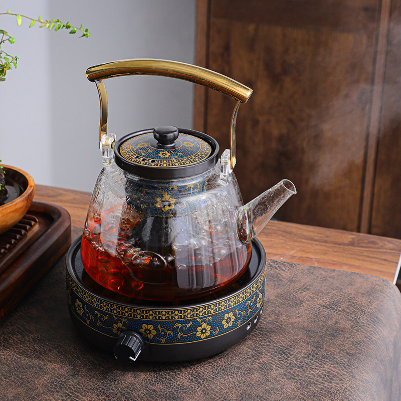 煮茶壶家用陶瓷电炉加厚玻璃泡茶壶烧水电热炉防干防爆电陶炉日式