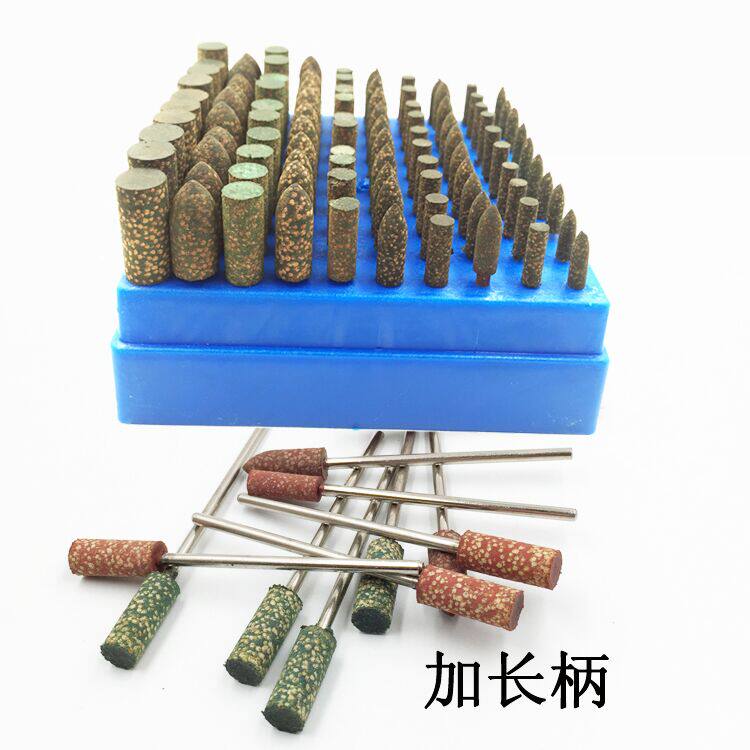 科盈加长芝麻打磨头抛光气动电磨机金属磨具圆柱金刚石弹性海绵轮