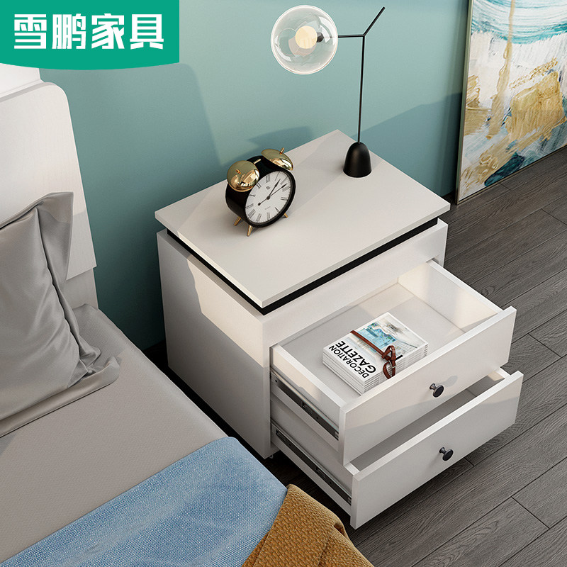 笔记本电脑桌多功能床头柜升降床边桌边柜储物收纳书桌斗柜6C-005