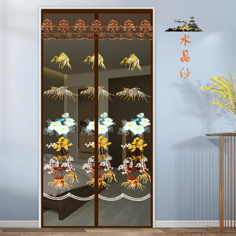 全磁条防蚊纱门帘卧室免打孔隔断磁铁对吸夏季纱窗网自吸魔术贴