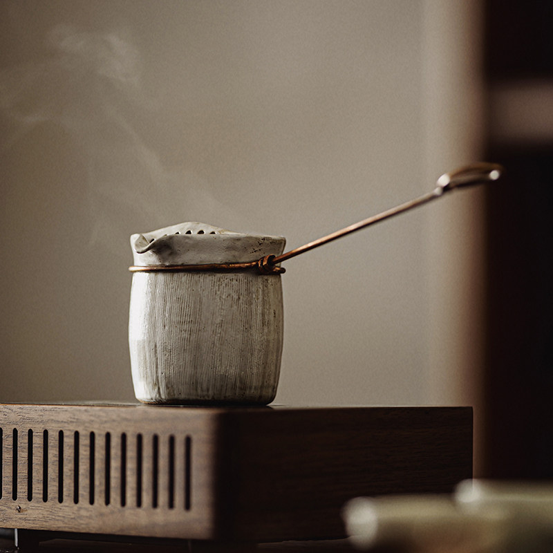 景德镇手工粉引岩矿陶瓷分茶器茶海匀杯过滤公道杯侧把公杯温茶器