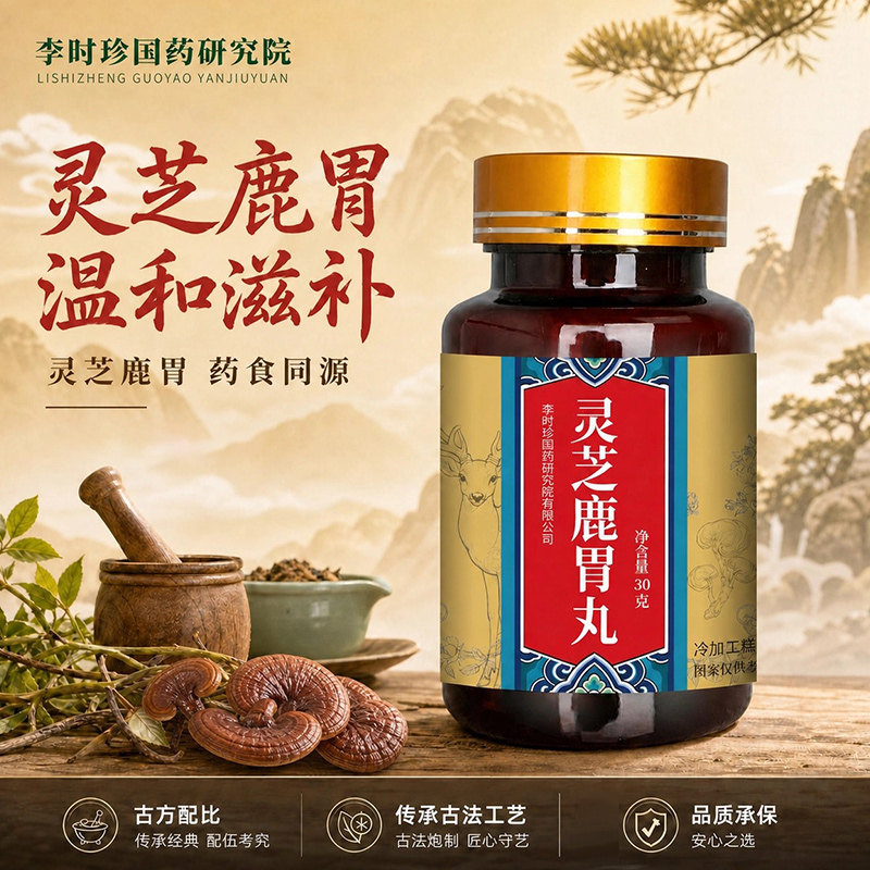 快手同款拍一发二好吸收灵芝鹿丸
