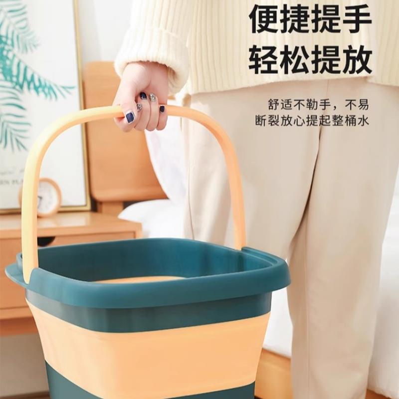 泡脚桶双人家用可折叠洗脚盆加大号冬天儿童加深过小腿足浴桶便携