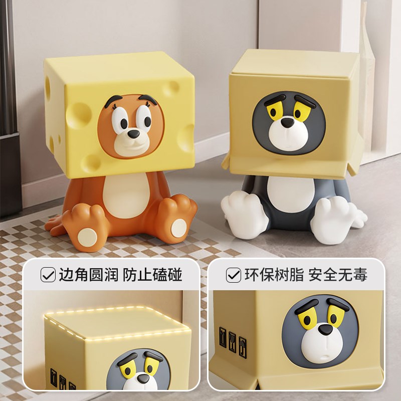 卡通猫和老鼠换鞋凳门口家用儿童穿鞋凳进门凳创意玩偶坐凳矮凳子