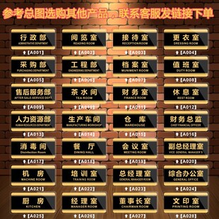 亚克力门牌物业办公室科室牌公司部门标识牌管理处标志牌标牌定制