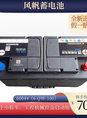 风帆蓄电池60044电瓶6-QW-100
