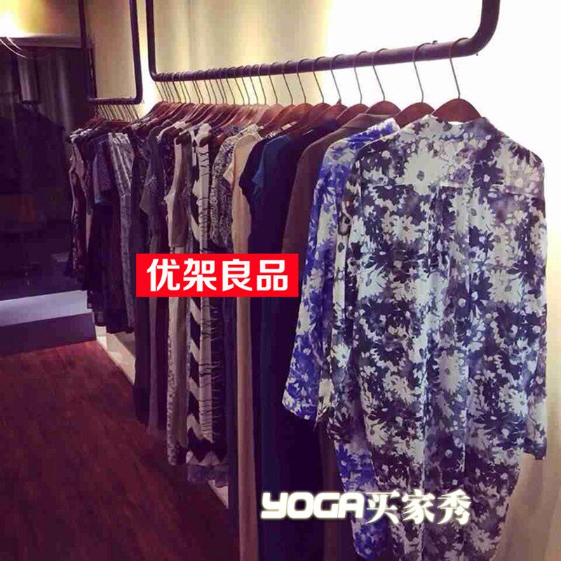 铁艺吊顶服装展示架服装店房顶男女装吊挂衣架悬挂上墙婚纱架包邮