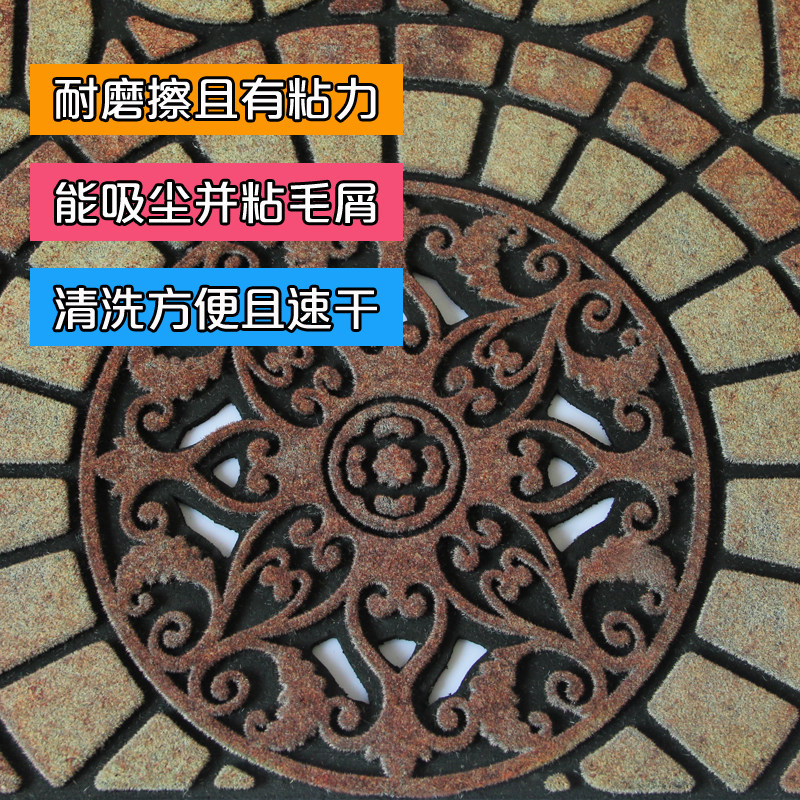 入户橡胶美式欧式玄关进门门口客厅门厅门垫防滑地垫地毯脚垫家用
