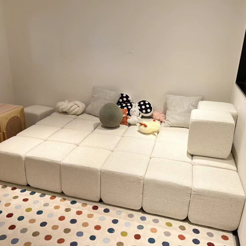 北欧轻奢创意换鞋凳子客厅矮凳家用网红梳妆凳羊羔绒休闲阳台墩子