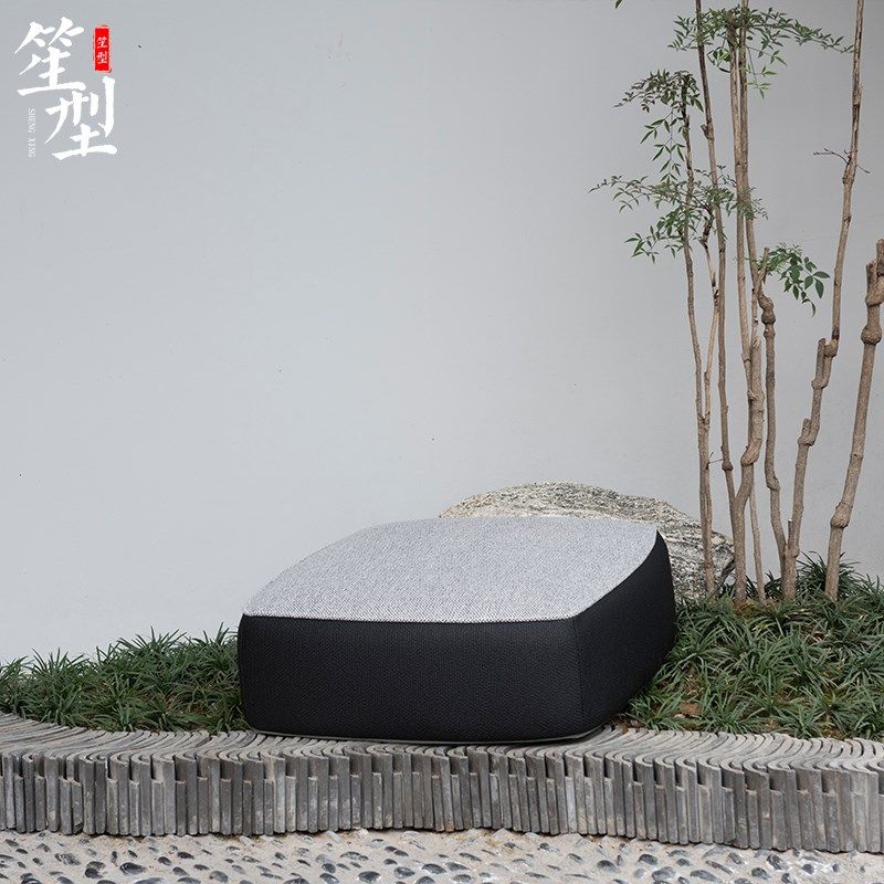新中式坐墩简约仿皮蒲团立体懒人沙发露台脚墩榻榻米罗汉床坐垫子