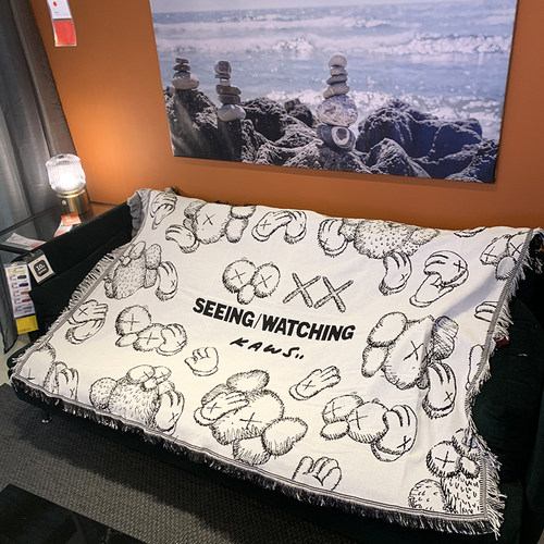 创意沙发毯房间装饰布置床盖毯懒人沙发针织线毯墙面挂毯休闲毯子