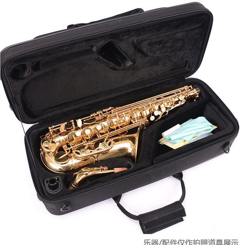 欧美佰格降E中音萨克斯便携箱包手提双肩背包随行箱子盒送脖带1条