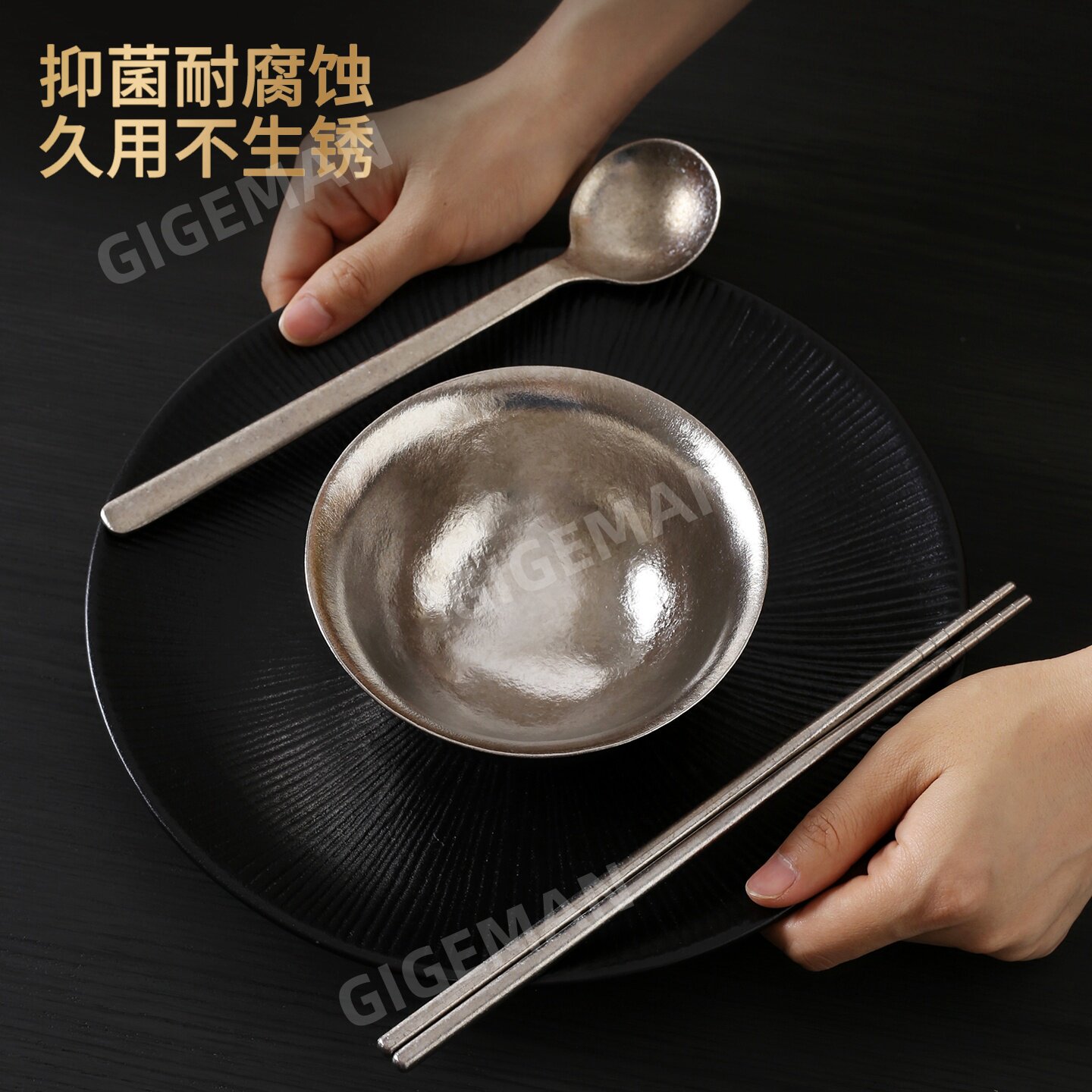 纯钛双层防烫高颜值吃饭碗