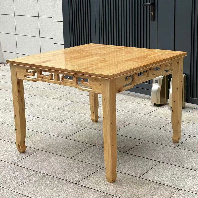 实木仿古八仙桌正方形中式四方组合桌饭店家用面馆龙家乐餐厅餐桌