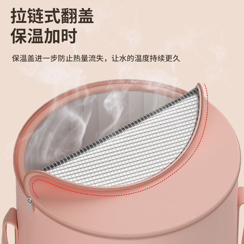 可摺叠泡脚桶过小腿可携式泡脚袋洗脚盆家用燻蒸桶恒温布袋足浴桶