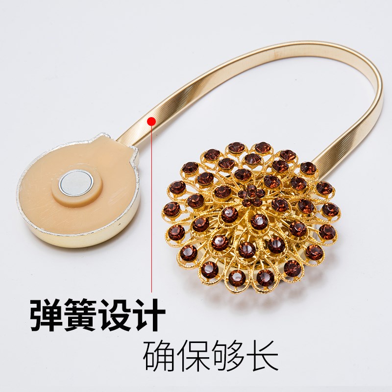 窗帘磁吸闭合扣强力遮光铁磁扣绑带固定器防走光神器窗帘扣图片