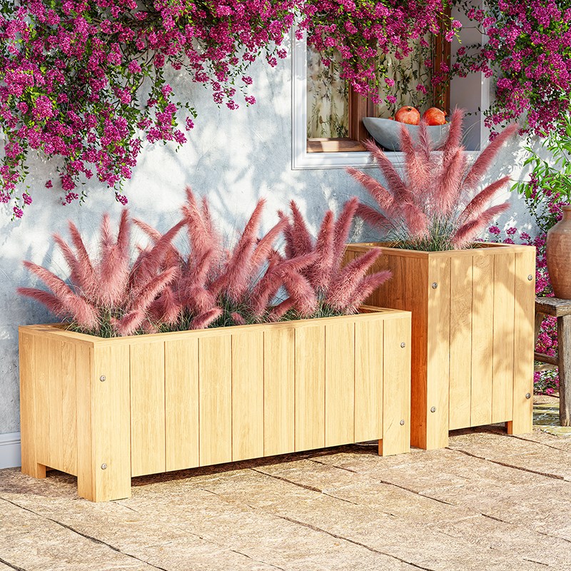 防腐木花箱长方形室外阳台木质花盆户外庭院种植箱木头种菜箱花槽